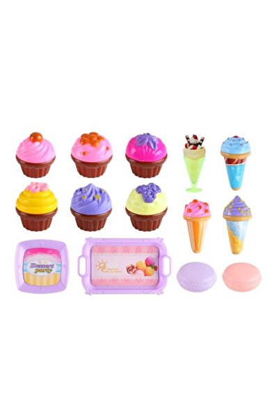 OEM Set prajituri macarons si inghetata, 15 piese, multicolor, 3 ani +