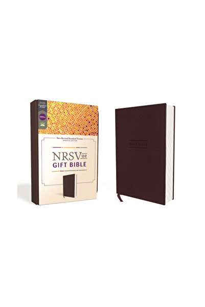 Zondervan Nrsvue, Biblie cadou, Leathersoft, Burgundia, Imprimeu confortabil