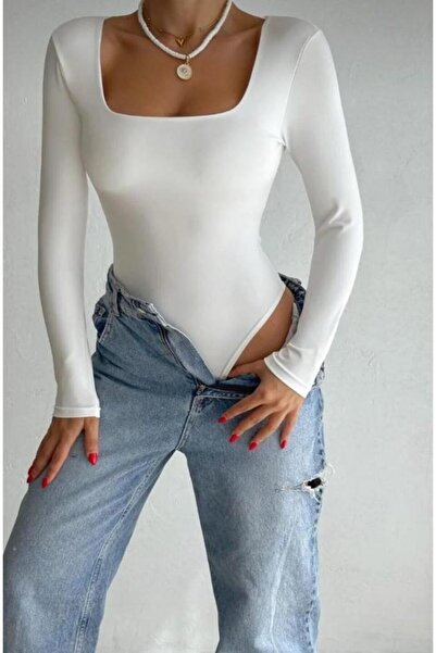 Be Best Γυναικείο κορμάκι με λευκό τετράγωνο γιακά με κουμπωτά BE164