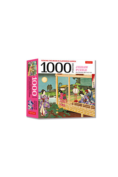 Tuttle Pub Puzzle cu tema „Vezi luna într-o grădină japoneză”, 1.000 de piese...