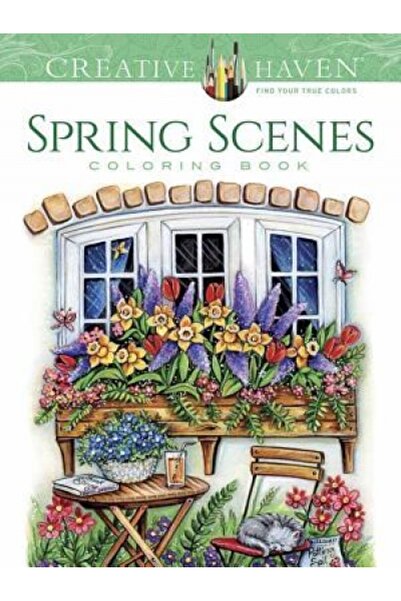 Dover Pubn Inc Carte de colorat Creative Haven cu scene de primăvară