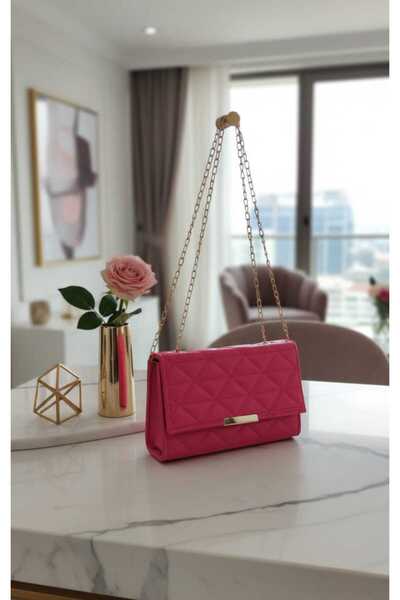 Home Kadın Zincir Askılı Gözlü Astarlı Kol Çantası