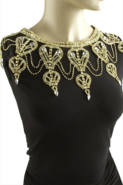 Marsilyan Drop Stone Shoulder Necklace