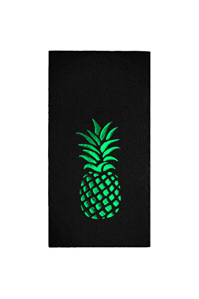 Story 40X40 cm Green Foil Pineapple Tropical Party Patterned 16-Piece Black C...
