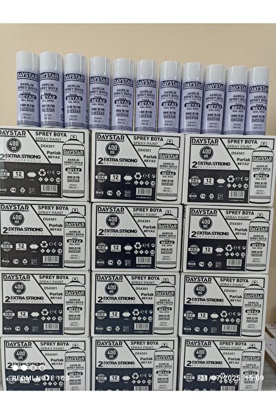 daystar buzdolabı çamaşır ve bulaşık makinası beyaz boya siprey parlak 400 mm