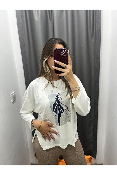 BEBE PLUS Desenli SweaT-Shırt