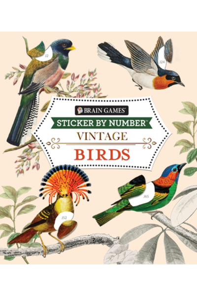 Pubn Intl Jocuri Creiere - Autocolant după Număr - Vintage: Păsări