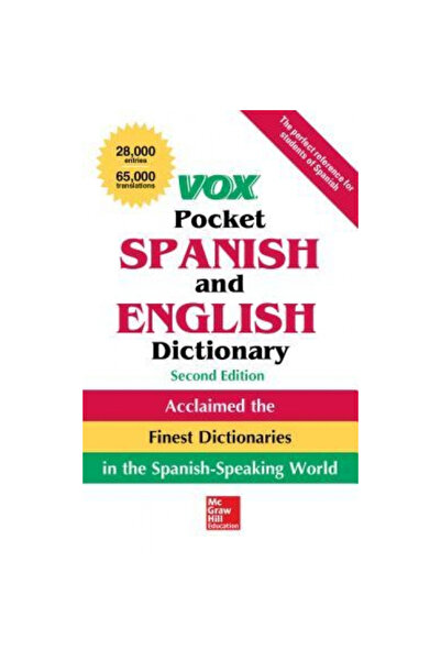 Mcgraw Hill Book Co Dicționar Vox Pocket spaniol și englez, ediția a II-a