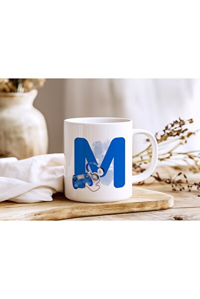 Beramussa Letter m Playstation Console Game Design Mug Cup - Special Gift for...