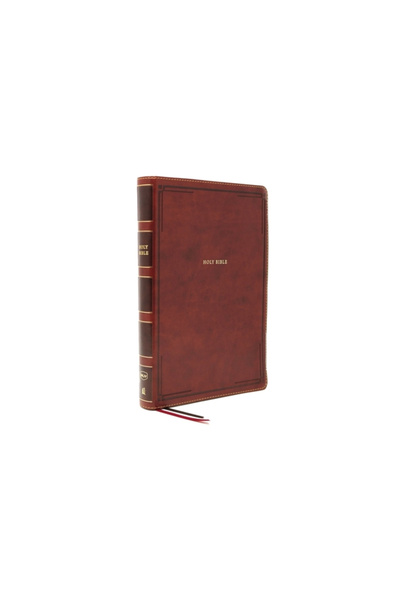 Thomas Nelson Pub Nkjv, Thinline Bible, Giant Print, Leathersoft, Brown, Thumb Indexed, Red Letter Edition, Comfort Pr