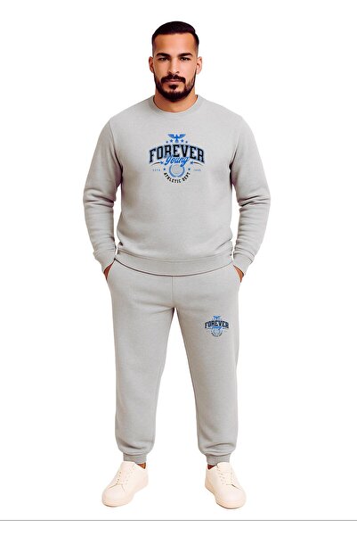 WAFRA Men's 2 Thread Crew Neck Ribbed Leg Elasticated Tracksuit Set