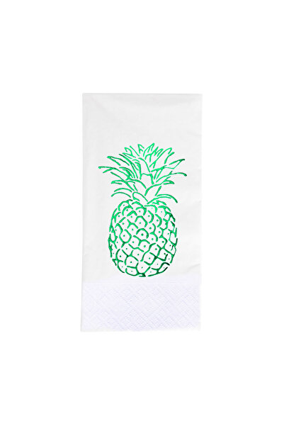 Story مناديل ورقية بيضاء اللون مقاس 33 × 33 سم بنمط حفلات استوائية على شكل أن...