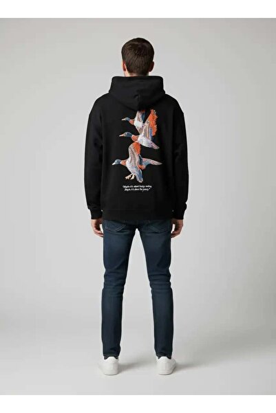 SAW Urbanity STORY Oversize Hoodie - %100 Pamuk - Siyah