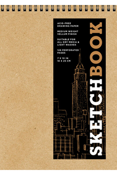 Sterling Publ Co Inc Caiet de schițe (Kraft mediu spiralat, cu capac rabatabil, peisaj)
