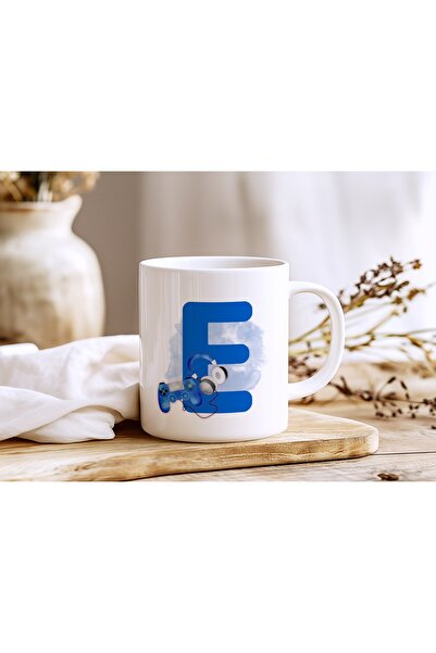 Beramussa كوب بتصميم وحدة تحكم بلاي ستيشن بحرف E - هدية خاصة لعشاق الألعاب وا...