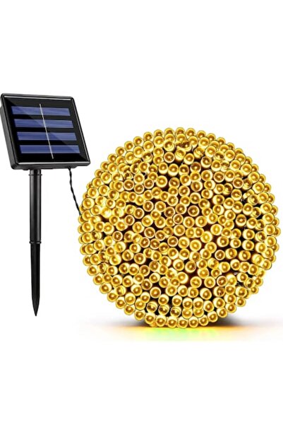 BZRSH Lumini decorative solare de Crăciun 60m, 600 LED-uri alb cald, BZRSH, Telecomandă, 8 moduri, IP44