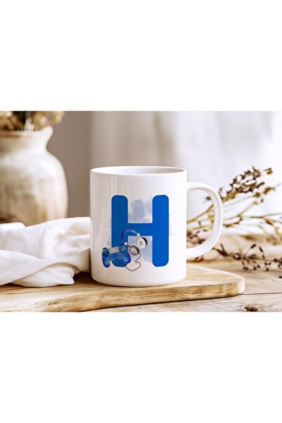 Beramussa كوب بتصميم حرف H لوحدة تحكم بلاي ستيشن - هدية خاصة لعشاق الألعاب وا...