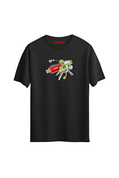 Açık Garaj Keychain Printed T-Shirt, Men's T-Shirt, Women's T-Shirt, Unisex T...