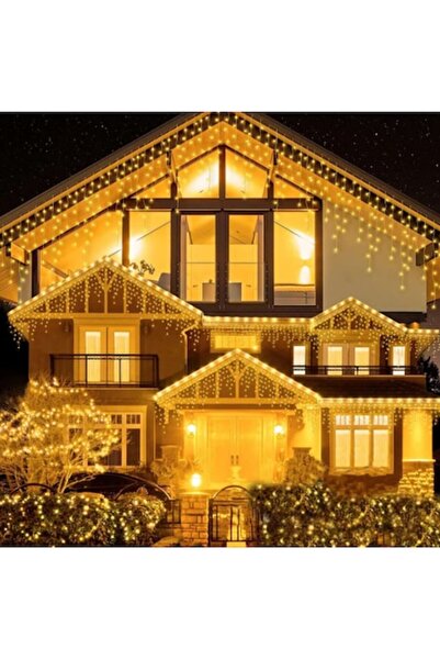 OEM Εγκατάσταση Χριστουγεννιάτικου Φωτιστικού σε σχήμα Παγοκρύσταλλου, 25 μ., 640 LED, Αδιάβροχο, Κουρτίνα, Κρόσσια, Εσωτερικού Χώρου