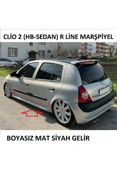 Bodykitartgarage CLİO 2 R-LİNE MARŞPİYEL TAKIM(BOYASIZ)FİBERGLASS