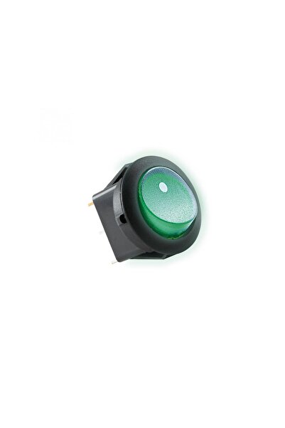 Somogyi Elektronic Rocker switch with latching 1 contact 12V 16A with green b...