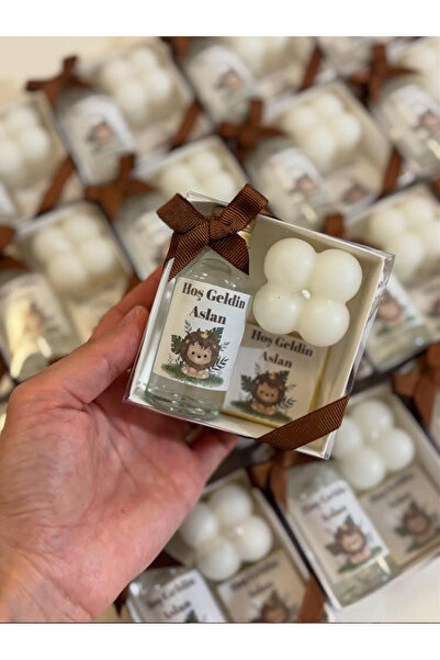 3DLuxeDekor Çikolata Mum Kolonya Hediyelik 10 ADET (Bebek, Söz, Nişan, Kına, ...