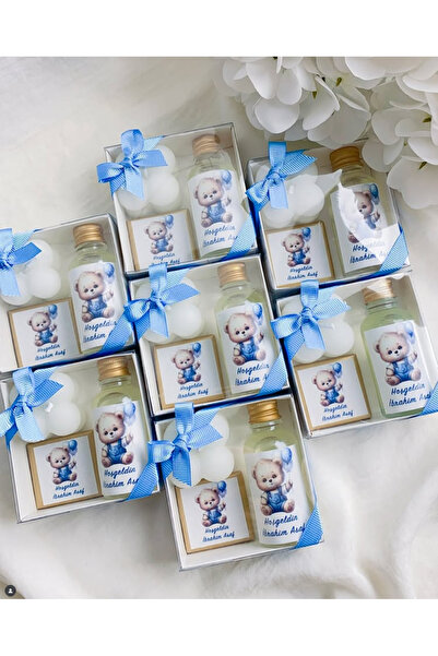 3DLuxeDekor Çikolata Mum Kolonya Hediyelik 15 ADET (Bebek, Söz, Nişan, Kına, ...
