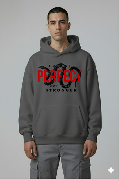 LORVEX سويت شيرت للجنسين مطبوع رقميًا غير مثالي مقاس كبير