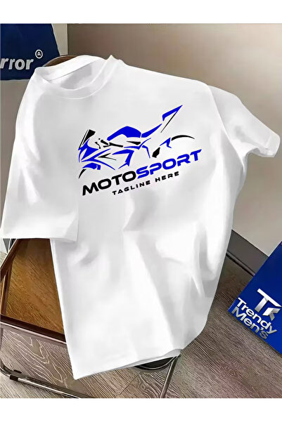 İnazuma Outdoors تيشيرت أبيض مطبوع رسومات، مقاس كبير للجنسين ، بياقة دائرية و...