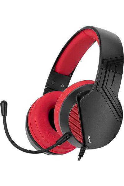 Nitho Janus Stereo Gaming Headset for PC, PS4, PS5, Xbox - Red, Wired Over-Ear