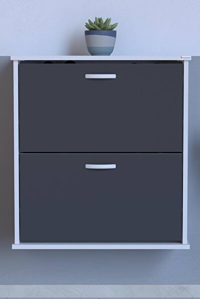 Modilayn Umay Ayakkabılık 72cm Duvara Monte (Antrasit)