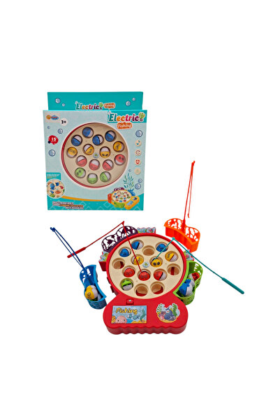 Duman Pilli Balık Tutma Oyunu – Manyetik Çocuk Oyunu, 360° Döner Platform, Sesli ve Işıklı Eğlence