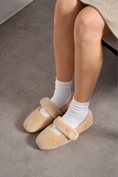 Mode Cool Ultra Yumuşak Tüylü Peluş Kadın Ev Babeti – Sessiz Hafif Kışlık Kon...