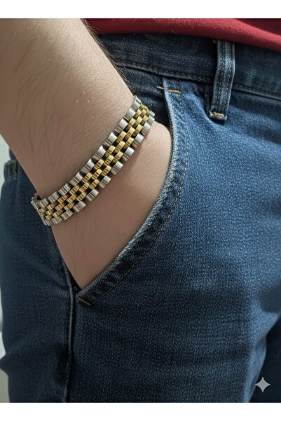 bettin tasarım Stainless Steel Men Bracelet Silver Gold Color Male Accessory ...