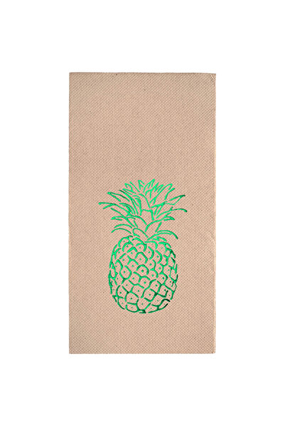 Story مناديل ورقية ملونة من الكرافت مقاس 40 × 40 سم، مزينة بنمط الأناناس الأخ...