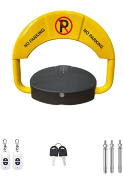 SCROLLS Automatic Car Parking Barrier Charged by Power Cable & Solar Panel Remote Control 50m Size:46X46X8cm