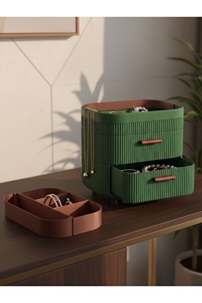 MCY DEKOR Mİnimalist Modern Estetik Takı Organizeri Kutusu Çok Katmanlı Çekme...