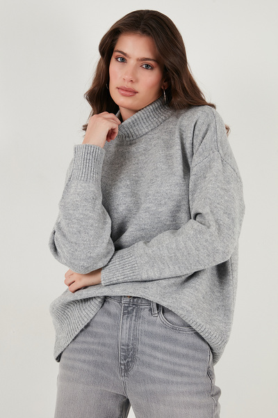 Lela Pulover tricotat cu textura moale, cu guler, cu croiala oversize, pachet de 2, PULOVER 680KZ00469S2