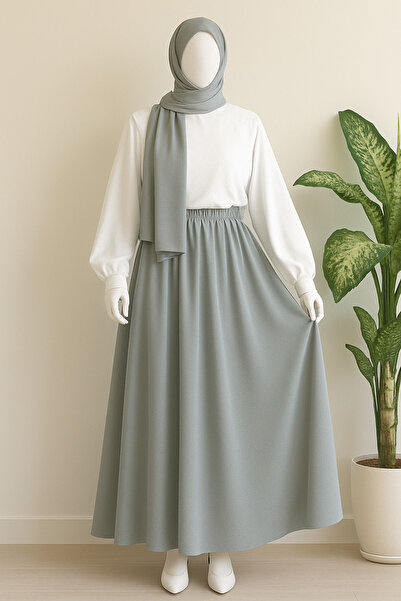 Misue Handmade Medina Silk Hijab Skirt, Long Flared Skirt, Flowy Egyptian Silk Flared Skirt, Hijab Modest Clothing