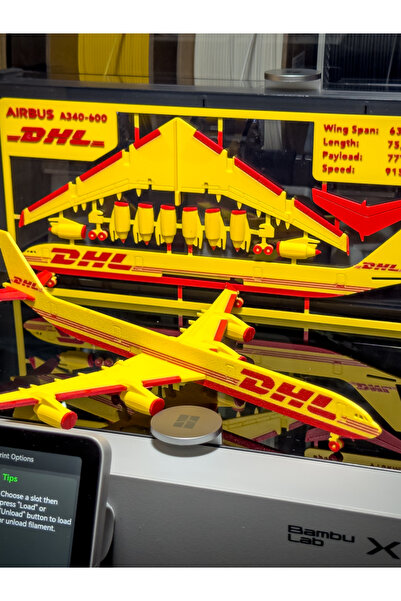 Titrek Toys DHL Cargo Uçak Maket Kit Kart