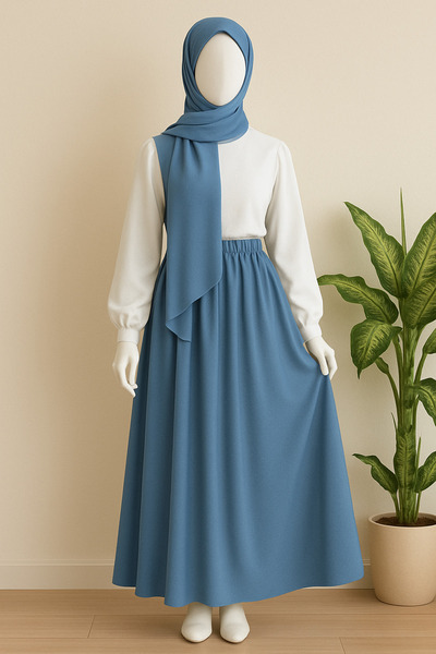 Misue Handmade Medina Silk Hijab Skirt, Long Flared Skirt, Flowy Egyptian Silk Flared Skirt, Hijab Modest Clothing
