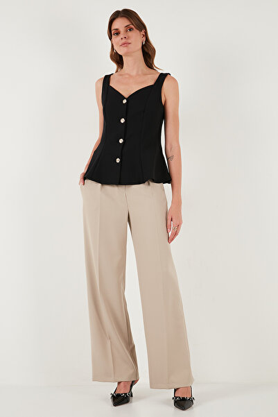 Lela Fitted Fit V Yaka Düğmeli Yelek YELEK 611FYL145