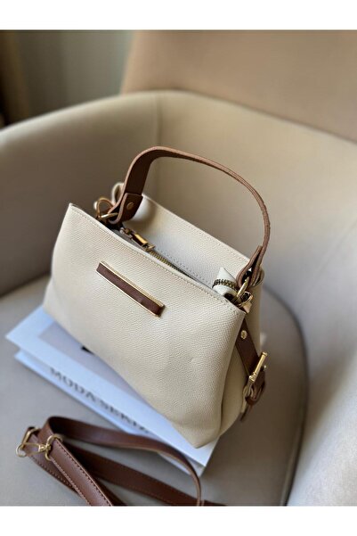 Moda Sekiz Dámská středně velká taška přes rameno se třemi přihrádkami a detailními doplňky