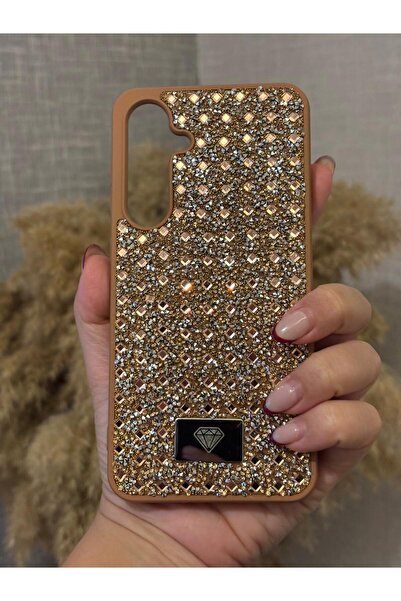 Hatreds Samsung Galaxy A16 Uyumlu Kılıf Kamera Koruma Çıkıntılı Parlak Taşlı Şık Görünümlü Lüx Kapak