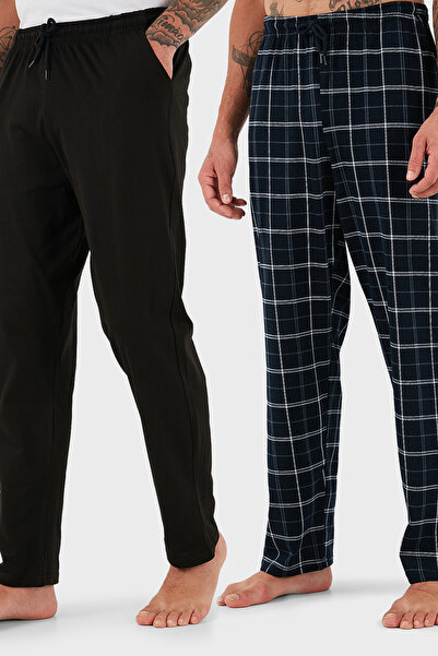 Buratti Бавовняні штани Regular Fit з нормальною талією, прямими штанинами та кишенями, 2 пари в упаковці, піжамні штани для чоловіків ПІЖАМНІ ШТАНИ 65740