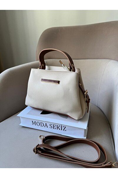 Moda Sekiz Dámská středně velká taška přes rameno se třemi přihrádkami a detailními doplňky