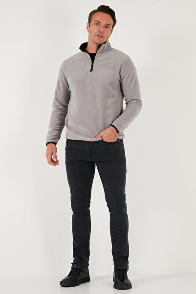 Buratti Slim Fit Half Zipper Stand Collar 2-Pack Fleece Men's Polar 5906003S2