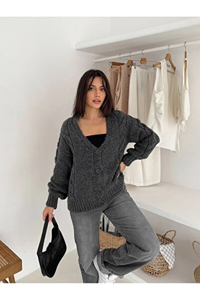 Vionne 4 Button V-Neck Cardigan