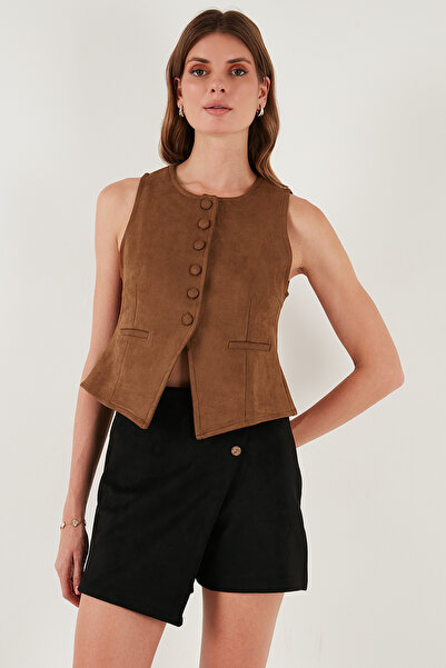 Lela Прилепващо по тялото велосипедно яке с копчета и мека текстура ЯКЕ 5866435