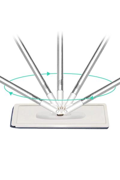 OEM Set mop plat si galeata cu 2 pad-uri din microfibra, rotire 360 grade, bej